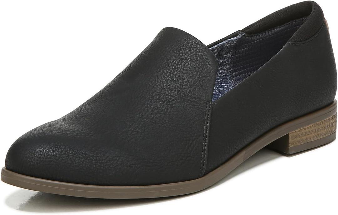 Dr. Scholl's Shoes Womens Rate Loafer Slip On Moc Black Smooth 11 W