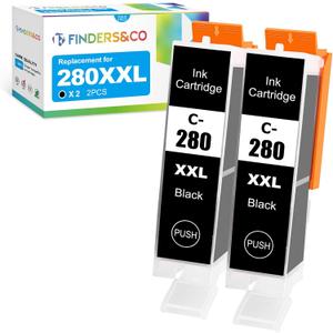 F FINDERS&CO 280XXL PGBK Ink Replacement for Canon PGI-280 XXL Black Ink Work with Canon PIXMA TS6320 TS8320 TR7520 TR7500 TR8520 TR8500 TS8100 TS8200