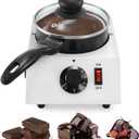 Dyna-Living Chocolate Melting Pot Chocolate Melter Pot 40W Chocolate Warmer for Melting Chocolate, Chocolate Tempering Machine for Home, Electric Chocolate Fountain Machine for Chocolate Melts (Single)