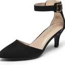 DREAM PAIRS Kitten Heel Low Heel for Women Closed Pointed Toe Pumps Wedding Party Sexy Dress Shoes Lowpointed Size 7