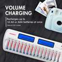Tenergy TN438 16 Bay Battery Charger for AAA and AA Rechargeable Batteries, AA/AAA NiMH/NiCd Rechargeable Batteries Charger with AC Wall Adapter and Car Adapter