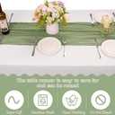 10 Pack Sage Green Cheesecloth Table Runner 6FT Boho Gauze Fabric Table Runner Vintage Rustic Sheer Runners for Wedding Party Bridal Baby Shower Long Table Decorations
