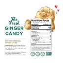 7 x GIN GINS Original Ginger Chews  Natural Fresh Ginger Candy by The Ginger People  Individually Wrapped Healthy Candy  Original Flavor  3oz Bag (Pack of 1) (EXP 01/18/28)