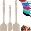 DI ORO Silicone Spatula Set - Rubber Kitchen Spatulas for Baking, Cooking, & Mixing - 600°F Heat-Resistant & BPA Free Silicone Scraper Spatulas for Nonstick Cookware - Dishwasher Safe (3pc, Clay)