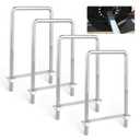 Anina 4PCS Square U Bolts with Frame Plates and Nuts Stainless Steel U Clamp Bolts for Wood, Sailboat Trailers, Tube, Industrial Supplies 3/8'' x 4'' x 7'' Thread