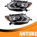 Halogen Headlights Left and Right Side Headlamp Assembly Replacement for Rogue 2017 2018 2019 Halogen