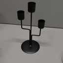 Metal Black Candlestick Holders,3 Arm Candelabra Holders for Festive Table Decor Wedding Centerpiece Mantelpiece Christmas Home Decor- Fits 3/4-Inch-Thick Candles
