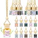 Funnymoom 20 Pcs Christmas Employee Appreciation Gifts Bulk Empty Glass Car Air Freshener Hanging Diffuser Thank You Gifts for Employee Nurse Staff Dietician Social Worker Volunteer