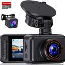 Dash Cam Front and Rear, 2.5K Dual Dash Camera for Cars, 2560P Mini Car Camera, 2 inch IPS Screen, 32GB Card Included, WDR Night Vision, 24 Hours Parking Monitor, G-Sensor, Support 256 GB Max (Black)