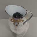 Soyizom Vintage French Pitcher Vase Galvanized Metal Rustic Vases for Dried Flowers,Farmhouse Decorative Pitchers Rustic Watering Milk Jug Vases for Kitchen Home Fireplace Country Decor-11''H Pitcher