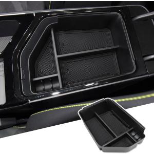 MARCHFA Center Console Organizer Tray Compatible for 2022 2023 2024 2025 2026 Kia EV6 Accessories Armrest Storage Box Tray Organizer Insert (Black)