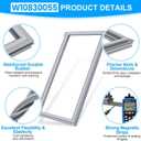 [2 Pack] Upgraded W10830055 Refrigerator Door Gasket Compatible with Whirlpool Refrigerator Door Gasket Replacement, W10443238 W10163991 WRF555SDFZ Fridge Door Seal Kenmore Refrigerator Door Gasket