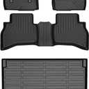 All Weather Floor Mats for 2021-2024 2025 2026 Chevy Trailblazer AWD & Cargo Liner(Only Fit Cargo in Upper Deck Position) Full Set Accessories - Black