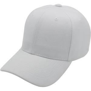 Top Level Baseball Cap Men Women - Classic Adjustable Plain Hat (One Size, White)