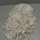 Linfairy Women Girl's White Blonde Long Wavy Wig Halloween Cosplay Costume Queen Wig Adult