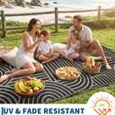 Garvee Reversible Rainbow Outdoor Rug 8x10, Waterproof Outdoor Plastic Straw Rug, RV Mat for Picnics, Patio, Camping, Balcony, Deck, Backyard, Porch, Brown