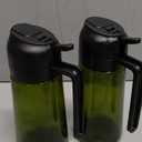 CXINYI - 16oz/470ml Olive Oil Dispenser for Kitchen with Stickers - 2 in 1 Olive Oil Sprayer for Cooking, Air Fryer, and Salad, 2 Black (Light-Proof Kitchen Gadget)