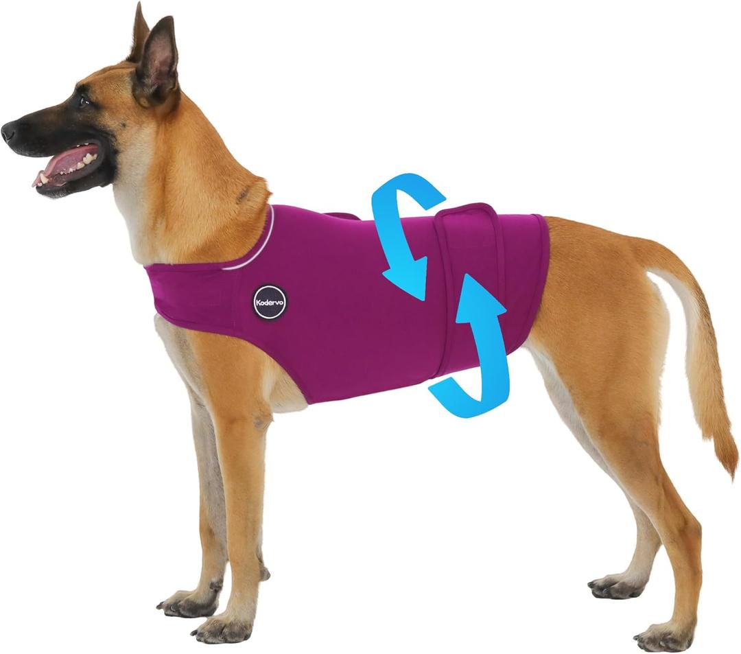Dog Anxiety Vest, Skin-Friendly Thunder Jacket for Dogs, Dog Calming Shirt for Thunder, Fireworks, Vet Visits and Separation - Keep Pet Calm Without Medicine, Fit for Small Dogs (Purple)