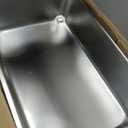 Kichwit Extra Large Stainless Steel Open Cat Litter Box with High Sides, Metal Litter Pan for Cat, 23.6 x 15.7 x 5.9 Inches
