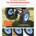 VEVOR Broadcast Spreader, 100LBS Capacity, Walk-Behind Push Spreader, 0-9.8ft Spreading Width, 13 in All Terrain Pneumatic Tires, Fertilizer Spreaders with Hopper Grate, for Seed Salt Ice Melt