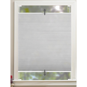 Custom Size Tension Holding Top Down Bottom Up Cellular Shades, Privacy Light Filtering Top Down Bottom Up Cellular Shades, Energy-Saving Honeycomb Blinds,Noise Reduction Honeycomb Blind 64 x 152 In Gray