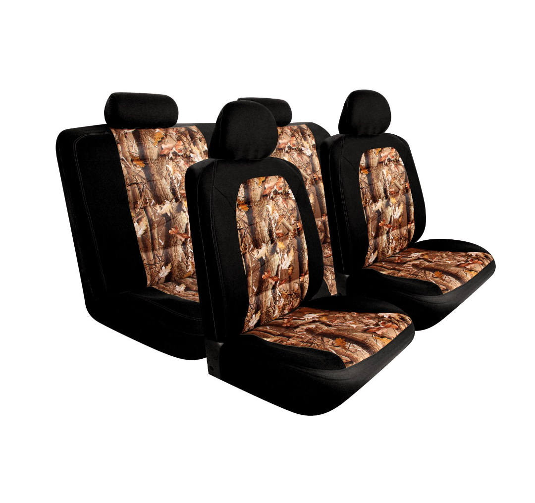 Pilot Automotive SC-5025E Polyurethane Black 10-Piece Camo Mesh Seat Cover, Universal Fit for Most Vehicles