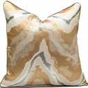 Gold Decorative Throw Pillow Covers,20x20, Modern, Stylish,Unique,Decorative Cover Pillow Covers for Couch,Sofa,Bed,Home Decor (Gold,20X20)