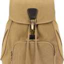 Canvas Fashion Backpacks Purse Casual Outdoor Shopping Daypacks Sports Rucksack Hiking Travel Multipurpose Bag Khaki