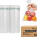 AssurePak Clear Produce Roll - 1200 Bags - 18"x24"  HDPE - 12 Microns - Natural Color - for Food Storage, Grocery Use, Small Business, Reusable Produce, Kitchen Supply, Packaging, Storage Solution