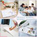 8.5 x 7 Inch Wedding Guest Book Letters to the Bride Scrapbook Wedding Memory Book Bridal DIY Blank Paper Scrapbook Photo Album Guest Sign (Blue,Classic)