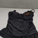 Women's Underwire Tummy Control Swimsuit Top with Push Up - No Bottom Included (X-Large, Black)