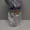 Artificial Lavender Flowers with Vase,Fake Lavender Plant Artificial in Metal Vase for Kitchen Counter Rustic Farmhouse Decor (Heart,Purple)