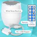 Serene Evolution White Noise Machine with 60 Soothing Sounds - Sound Machine for Adults and Baby - Noise Cancelling Sleep Music Device with Remote Control - Ideal for Office Privacy - Black