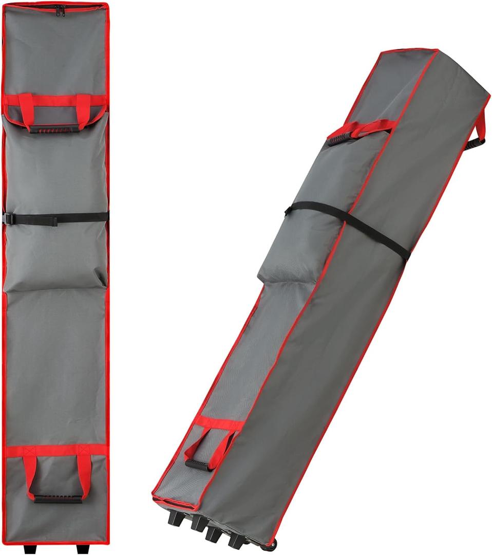 10x10 Pop Up Canopy Tent Storage Bag with Wheels & Handles, Fits Folded Size 10x10x62in, Heavy Duty Replacement Bag for Canopy & Gazebo