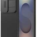 Nillkin for Samsung Galaxy S25 Ultra Case with Camera Cover, [Lens Protection] Mil-Grade Shockproof Protective Bumper Hard Cover Slim Phone Case for Galaxy S25 Ultra Cases 6.9'' Black