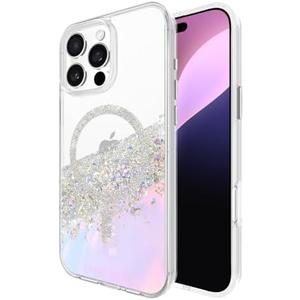 Case-Mate iPhone 16 Pro Max Case [Compatible with MagSafe] - Sparkly Holographic Phone Case with 12ft Drop Protection - Premium Magnetic Cover for iPhone 16 Pro Max - Karat Iridescent