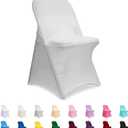 ManMengJi Gray Folding Chair Covers, 6 PCS Spandex Chair Covers, Universal Fitted Chair Slipcovers for Wedding, Party, Banquet, Holidays, Celebration