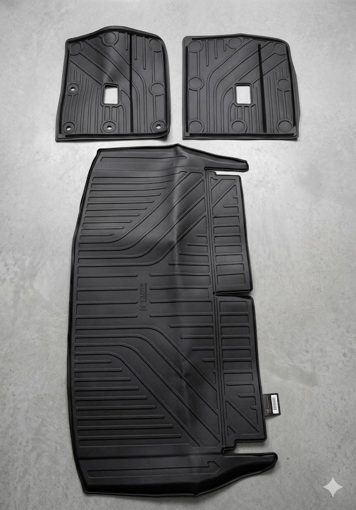 Floor Mats All Weather Automotive TPE Liners Set Anti-Slip Waterproof Floor Liners Accessories Black No Car Brand