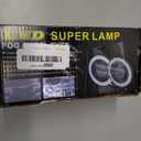 ESUPPORT 2Pcs 3" 12V 30W COB LED Fog Light Projector Car Blue Angel Eyes Halo Ring DRL Lamp Headlight Driving Bulbs