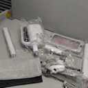 ScrubWiz Steam Mop with Detachable Handheld Steam Cleaner, 10-in-1 Multi Accessories, Quick 10s Heat, 350ml and 2-Level Steamer for Cleaning Floor, Carpet, BBQ Grill, Tile, and Grout, Light White