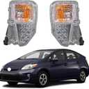 BestParts Pair of DRL LED Fog Lights Front Driving Turn Signal Lamps Compatible with Toyota Prius 2012-2015 For Prius Plug-In 2014-2015 Replaces TO2531150 TO2530150 8151147060 8152147060