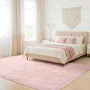 FROZZUR Boho Pink Area Rug 5x7 Soft Washable Vintage Rug with Non-Slip Backing for Living Room, Bedroom & Nursery, Cozy Home Decor