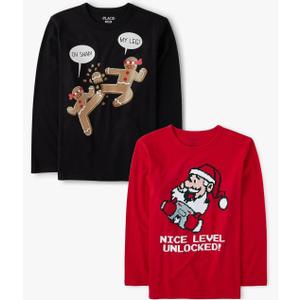 The Children's Place Unisex-Child All Holidays, Birthdays Long Sleeve Graphic T-Shirts,1 Pack XS