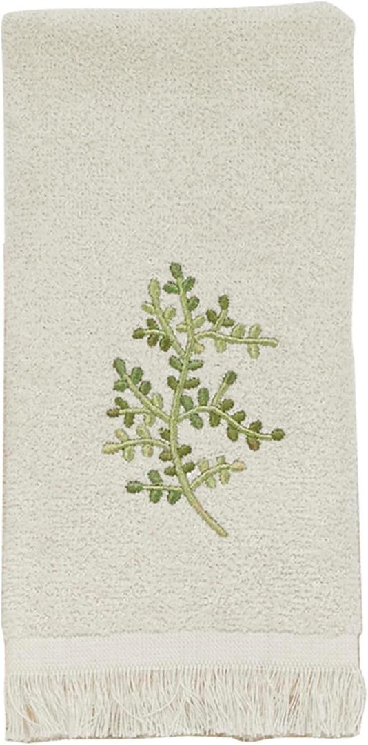 Avanti Linens Greenwood Fingertip Towel, Ivory, 18.00" x 11.00"
