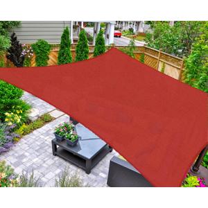AsterOutdoor Sun Shade Sail Rectangle 12' x 12' UV Block Canopy for Patio Backyard Lawn Garden Outdoor Activities, Terra