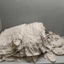 Herside Beige Comforter Set Queen Size,Ruched Boho Bedding 9-Piece Bed-in-a-Bag for All Seasons,Fluffy Luxury Ruffle Bedding Set with Comforter, Flat Sheet, Fitted Sheet, Pillow Shams, Pillowcases