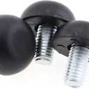 2 x 20PCS Sliding Outdoor Leveler 7/8in Mushroom Head Leveling Feet Foot Furniture Plastic Parts Adjustable Thread Patio Furniture Replacement Parts for Cabinets TV Cabinets Shoe Cabinets Black