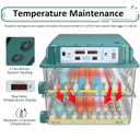 Incubators for Hatching Eggs 120, Chicken Egg Incubator with Automatic Egg Turning and Humidity Display, Temperature Control with 5 Automatic Incubation Modes, Incubation Day Counter