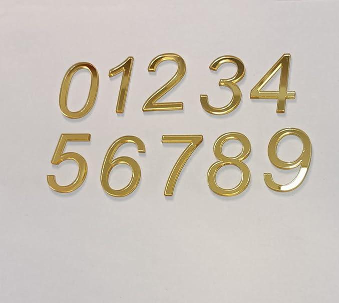 Gold Mirror Acrylic Numbers 0-9, Wedding Table Numbers, Elegant Table Number Cake Toppers