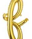 18 inch Gold DIY a-z Handwriting lowercase letters name Foil balloon Letter character birthday Wedding party decoration Balloon (18 inch Gold f)
